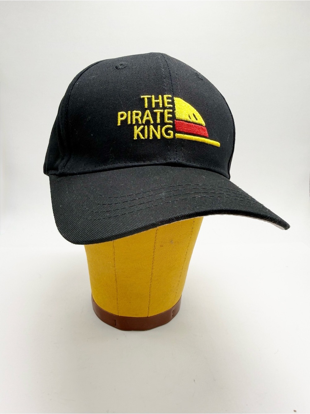 Black 'The Pirate King' Embroidered Baseball Cap